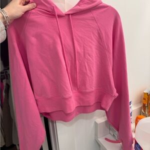 ALO Yoga Vibrant Pink Cropped Hoodie
